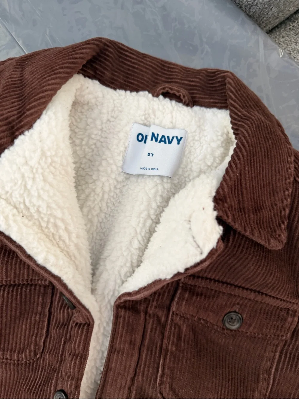 Old Navy Kids Brown Corduroy Sherpa Jacket
